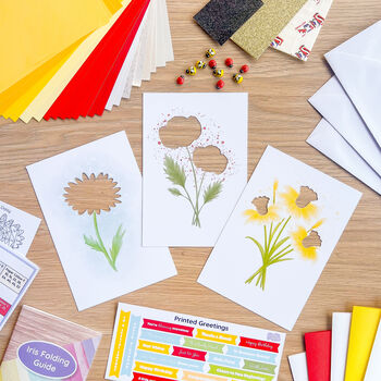Floral Meadow Card Making Kit | Beginner Intermediate Iris Folding Craft, 5 of 7