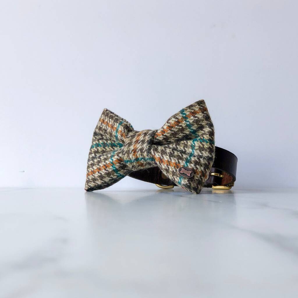 Otto Tweed Dog Bow Tie, 1 of 2