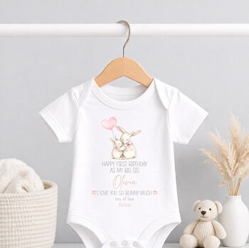 Personalised Big Sister Birthday Bunny Outfit, 3 of 8