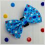 Blue Polka Dot Dog Bow Tie, thumbnail 1 of 4