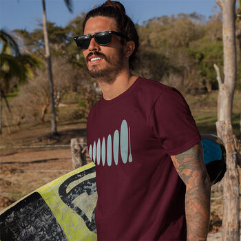 Organic Cotton Surfboard Graphic T Shirt, 6 of 7