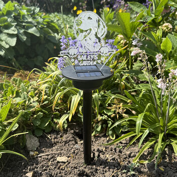 Pet Dog Breed Colour Changing Solar Garden Light, 2 of 6
