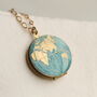 Personalised Blue Planet Map Locket Necklace, thumbnail 12 of 12