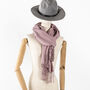 Smoke Rose Tassel Personalised Scarf, thumbnail 4 of 12