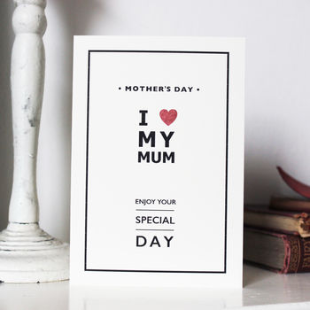 'I Heart My Mum' Card, 2 of 3