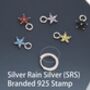 Sterling Silver Garnet Red Flower Cz Huggie Hoop, thumbnail 8 of 12