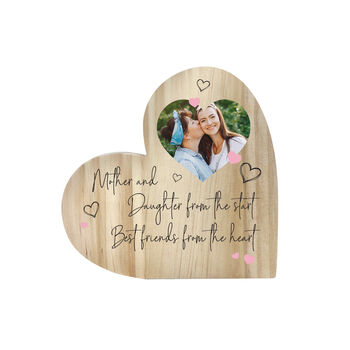 Personalised Mother And Daughter/Son Best Friends Photo Wooden Heart, 6 of 7