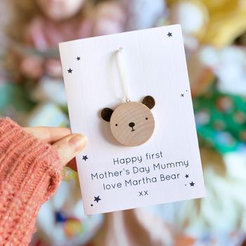 Personalised First Mother's Day Bear Token Card, 2 of 2