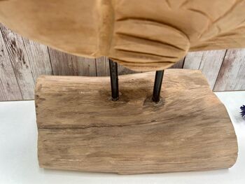Large 30cm Hand Carved Carp Fish On Stand – Teak Root Ornament Sculpture, 7 of 9