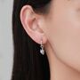Sterling Silver Anatomical Brain And Heart Asymmetric Huggie Hoop Earrings, thumbnail 4 of 12