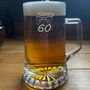 60th Birthday Bow Tie Tankard Glass, thumbnail 3 of 5
