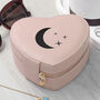 Moon And Stars Pink Heart Travel Jewellery Case, thumbnail 1 of 10