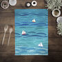 Caribbean Sailing | 100% Cotton Tea Towel | Made In England, thumbnail 1 of 12