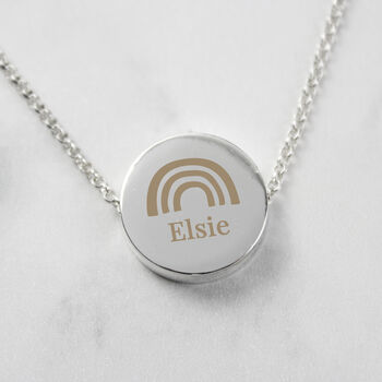 Personalised Rainbow Disc Necklace Gift For Her, 4 of 4