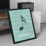 Semiquaver Note Print | Music Theory Poster, thumbnail 1 of 10
