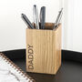 Custom Logo Wooden Stationery Holder Desk Organiser, thumbnail 3 of 6