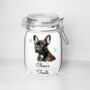 Personalised Brindle French Bulldog Kilner Style Treat Jar B, thumbnail 1 of 2