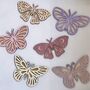 Three Double Layered Wooden Butterflies Wall Deco, thumbnail 2 of 5