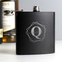 Personalised Geometric Black Hip Flask, thumbnail 4 of 7