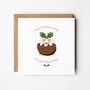 Christmas Pudding Personalised Christmas Card, thumbnail 3 of 3