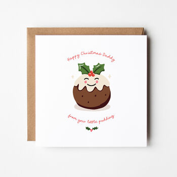 Christmas Pudding Personalised Christmas Card, 3 of 3