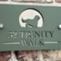 Personalised Dog In Arch Design House Acrylic Number Sign, thumbnail 3 of 8