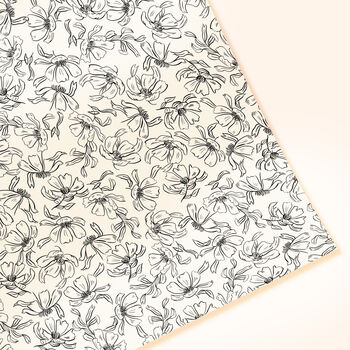 Cream Floral Wrapping Paper Sheet, 5 of 6