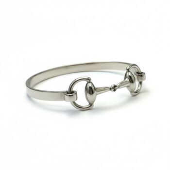 Personalised Sterling Silver Snaffle Bangle, 11 of 12
