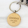 Personalised Dad Or Grandad Wooden Keyring, thumbnail 3 of 4