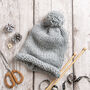 Beginners Pom Pom Hat Knitting Kit, thumbnail 1 of 5