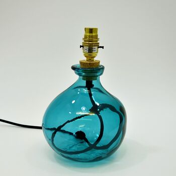 Recycled Glass Lamp | 24cm Blown Glass | Ten Colours, 11 of 11
