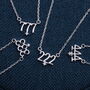 Angel Number Necklace Sterling Silver, thumbnail 8 of 12