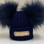 Boys Double Pom Pom Knitted Baby Hat, thumbnail 11 of 12