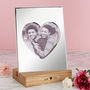 Silver Heart Frame With Personalised Stand, thumbnail 6 of 7