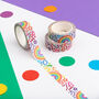 Colourful Rainbow Weather Shapes Pattern Washi Tape, thumbnail 2 of 5