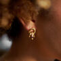 Tourmaline Cluster Hoop Earrings, thumbnail 1 of 7