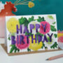 November Birth Flower Paper Cut Birthday Card, thumbnail 1 of 4
