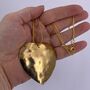 Hand Hammered Valentine Heart Necklace On Chain, thumbnail 5 of 7