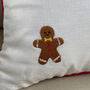 Christmas Themed Embroidered Cushion, thumbnail 4 of 8