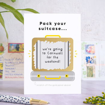 Personalised Suitcase Travel Scratch Card, 3 of 9
