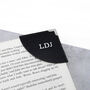 Handmade Personalised Leather Corner Date Bookmark, thumbnail 2 of 9