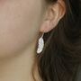 Sterling Silver Feather Drop Earrings, thumbnail 2 of 5