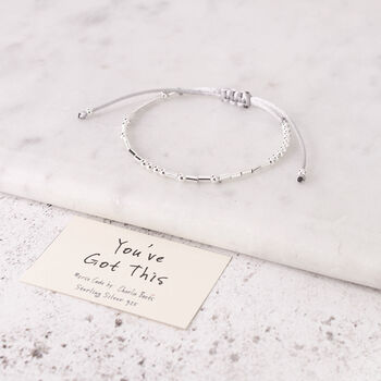 Sterling Silver 'You've Got This' Morse Code Bracelet, 5 of 6