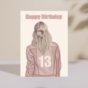 Milestone Birthday Card Pink Jacket, 4 of 4