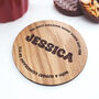 Personalised Wooden Secret Santa Christmas Coaster, thumbnail 3 of 4