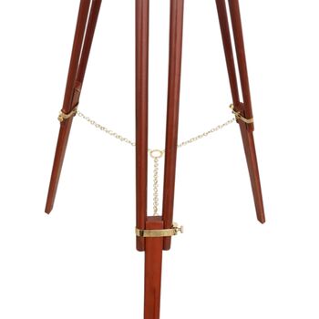 Adjustable 60 Inch Brass Telescope And Wooden Tripod, 5 of 7