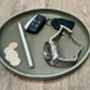Personalised Grey 20cm Round Leather Accessory Tray, thumbnail 5 of 8