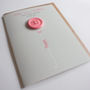 Personalised New Baby Cute As A Button Card, thumbnail 4 of 5