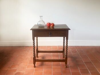 1920's Barley Twist Oak Hall Table / Side Table, 3 of 9
