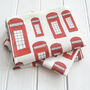 Red Telephone Box Linen T Towel, thumbnail 2 of 5